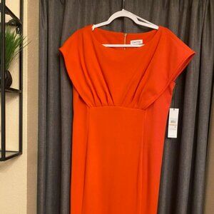 Tangerine Calvin Klein Dress